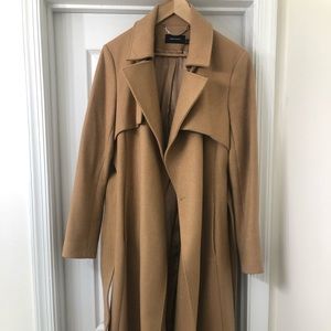 Karen Millen Wool Longline Camel Trenchcoat